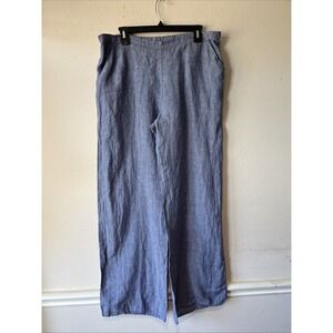 Flax Women's Wide Leg Pants in Blue